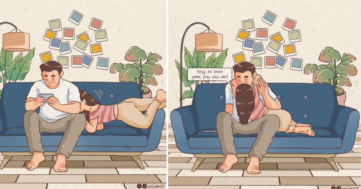 Female Artist Beisme Portrays Her Married Life With Her Partner (39 Drawings)