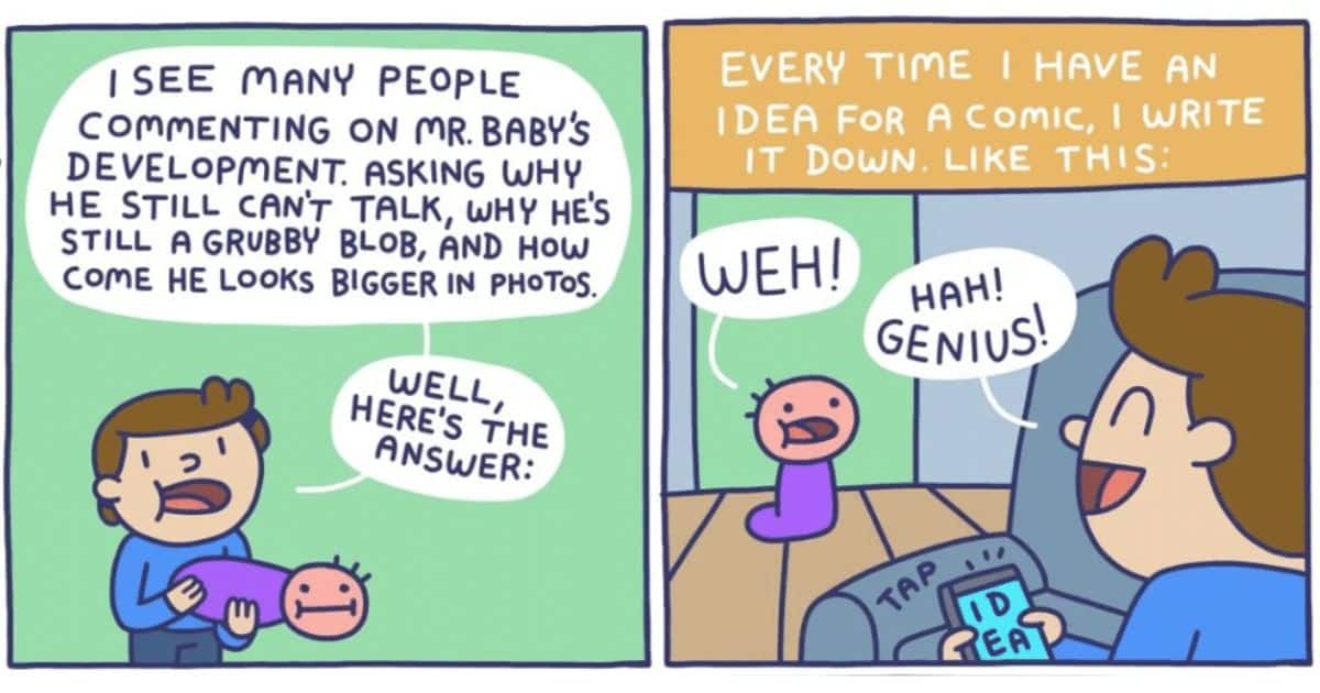 10+ Wholesome Couple Comics by Guy Elnathan about Parenthood